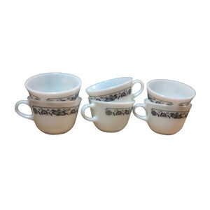 Vintage CorningWare Old Town White Blue Onion Tea Coffee Cup Mug Lot Of 6